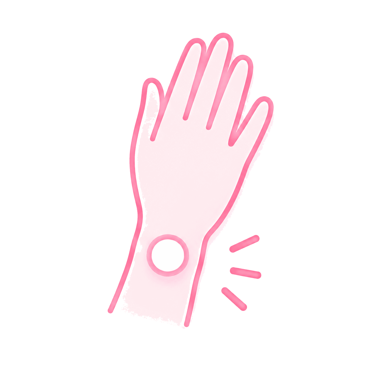 丸みのある手首イラスト
